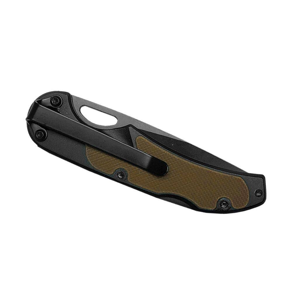 ABKT Elite Mark II Lockback Folding Knife 2-1/2" Drop Point Blade Tan - Image 2