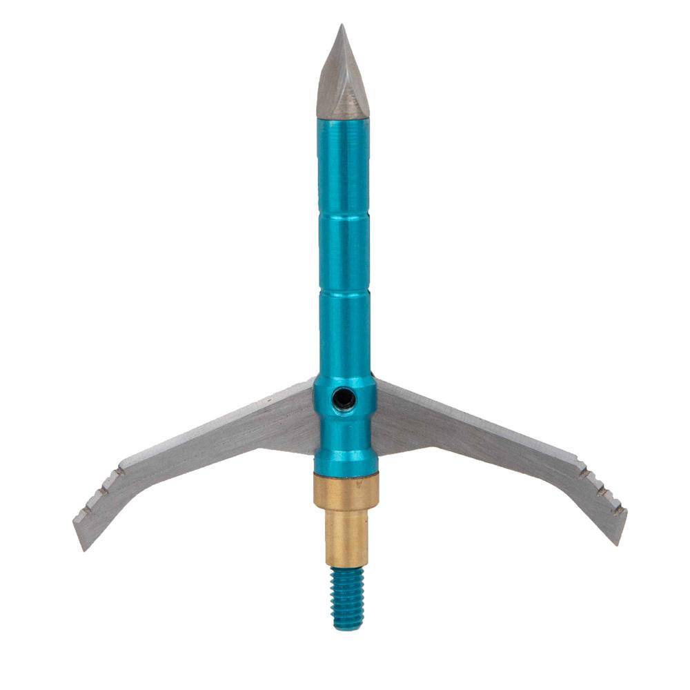 Dead Ringer Great White Broadhead 100/125 Grain 2.5" Cut Blue - Image 2