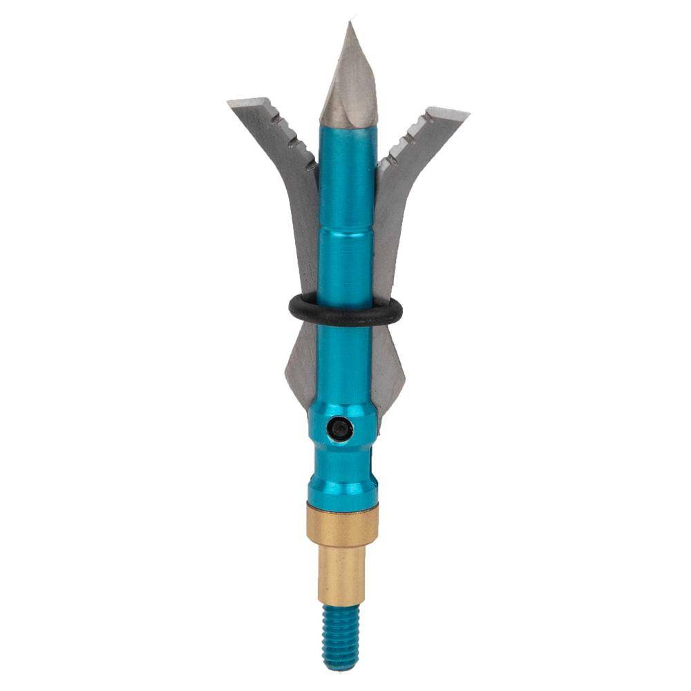Dead Ringer Great White Broadhead 100/125 Grain 2.5" Cut Blue - Image 3