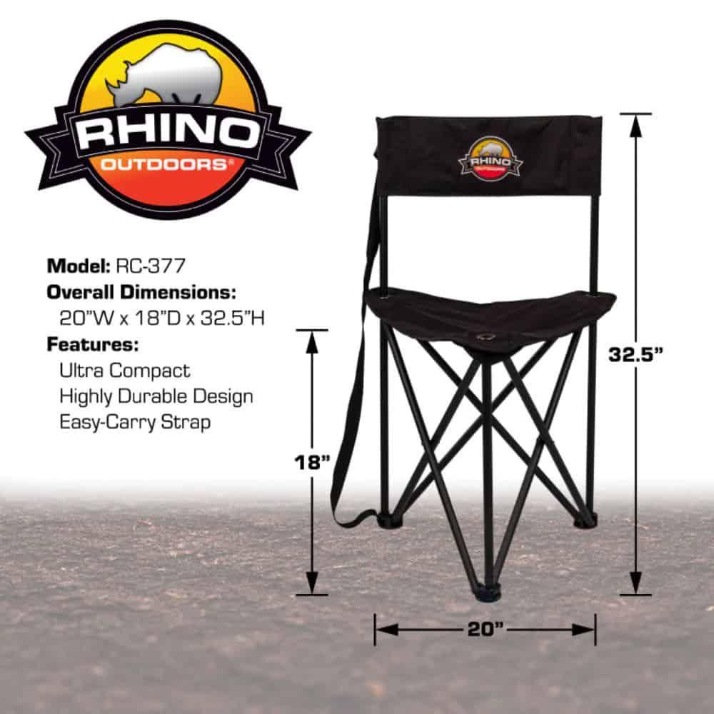 Rhino Blinds Folding Tripod Hunting Chair - Image 2