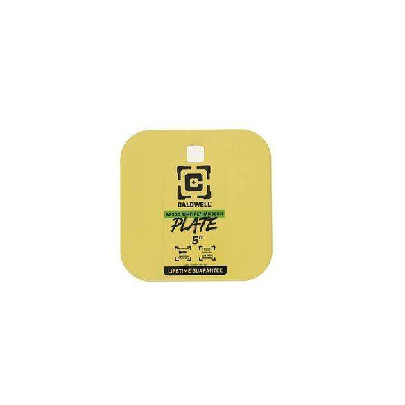 Caldwell AR500 1/4'' Rimfire/Handgun 5'' Square Gong Yellow