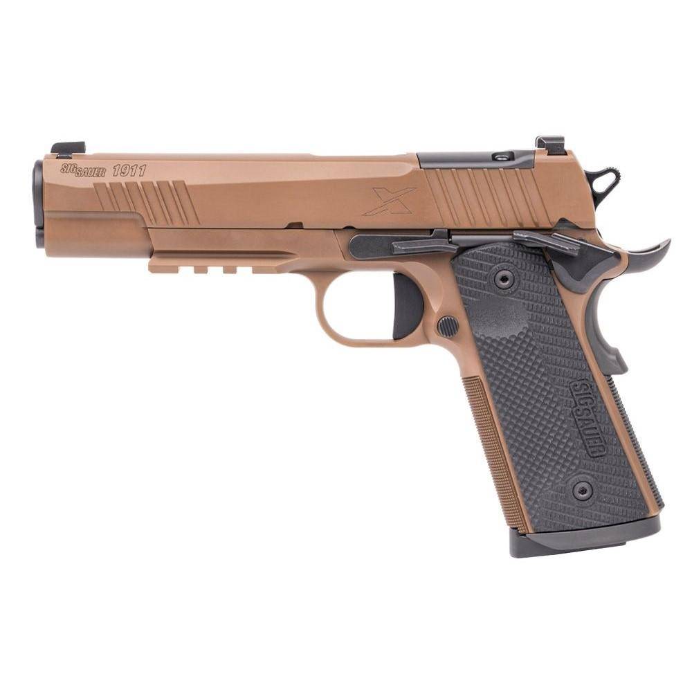 Sig Sauer 1911 X-Series Full Size Handgun .45 Auto 8rd Magazine(2) 5" Barrel Coyote Tan PVD - Image 2