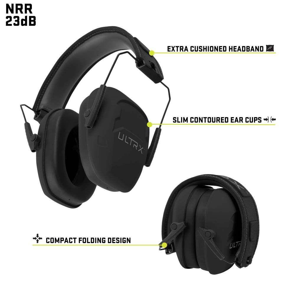 Allen ULTRX Shield Passive Earmuff 23dB Midnight Grey - Image 3