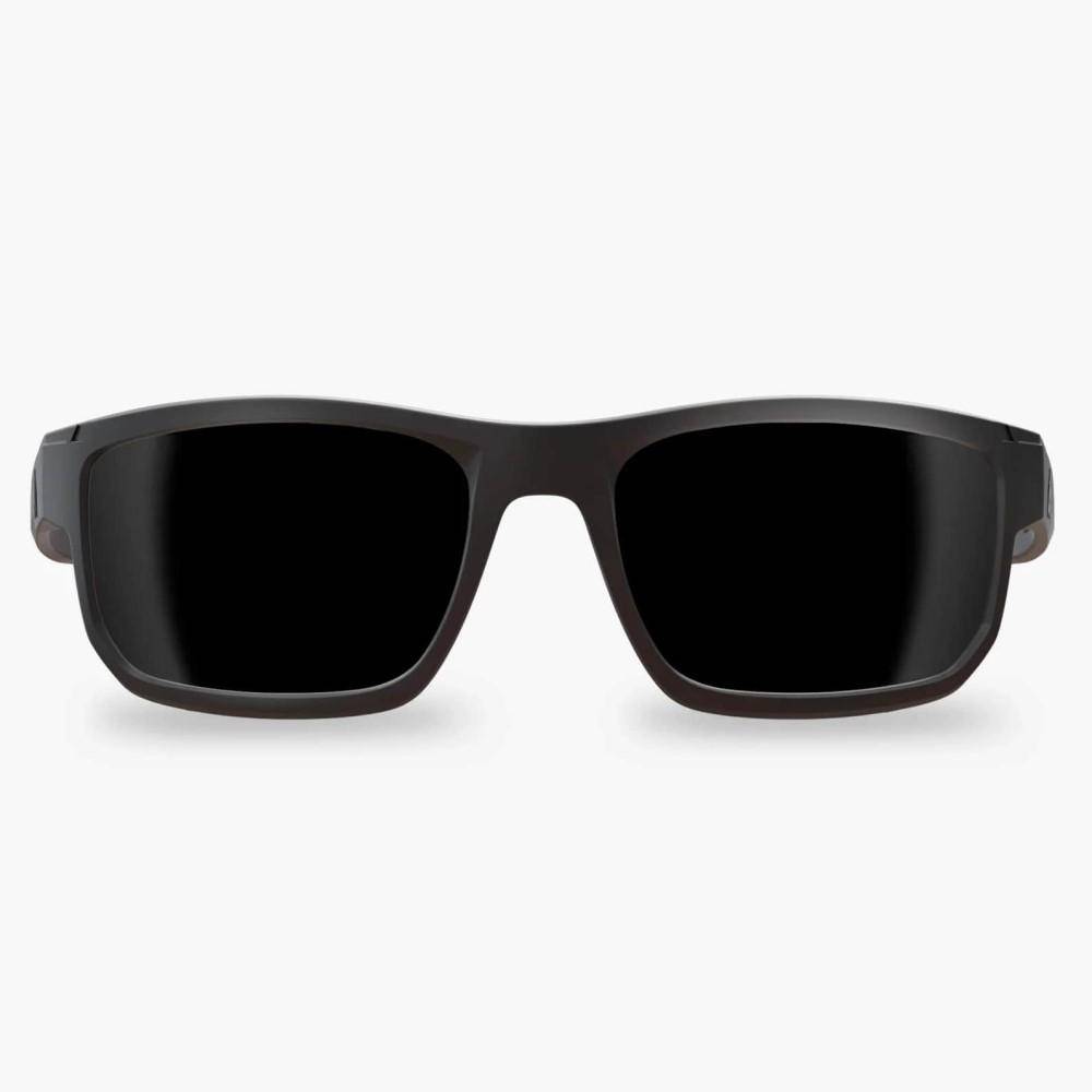 Edge Defiance Safety Glasses Black Frame with Smoke Vapor Shield Lens - Image 2