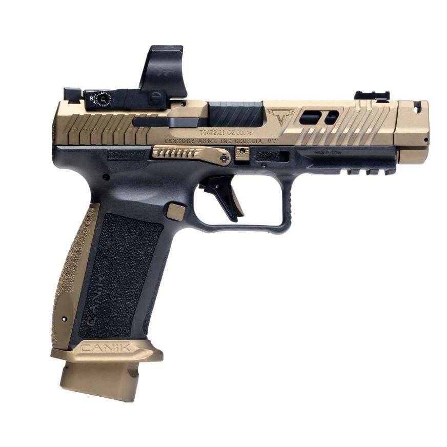 Canik TTI Combat Handgun 9mm Luger 18rd Magazines (2) 4.6" Barrel Black and Bronze with Mecanik M03 Optic - Image 2