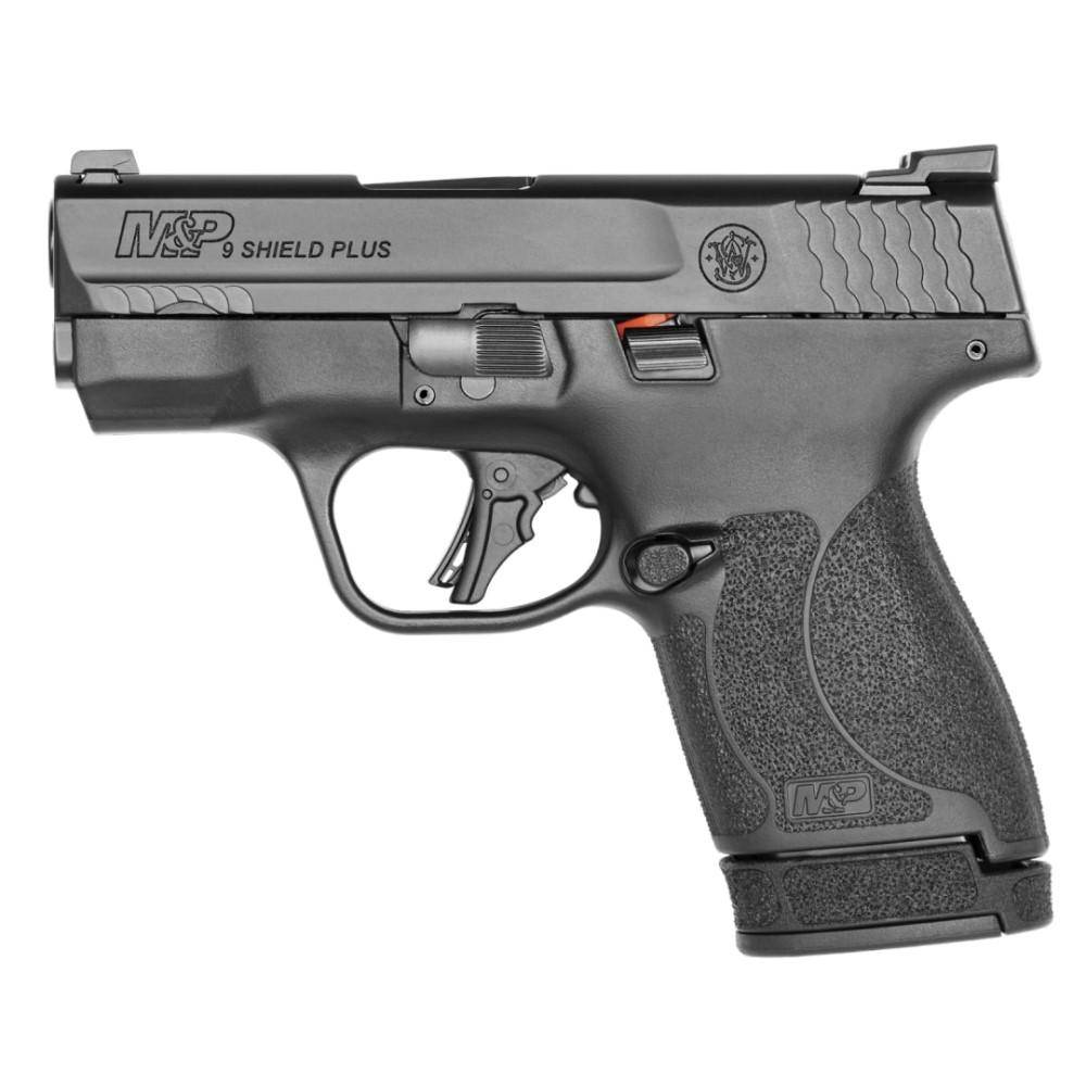 S&W M&P9 Shield Plus Night Sights Handgun 9mm Luger 10rd & 13rd Magazines (2) 3.1" Barrel No Manual Safety Black - Image 2