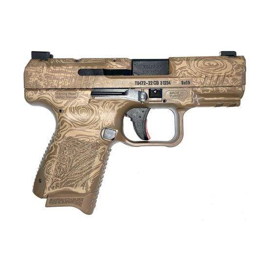 Canik TP9 Elite SC 9mm Luger 12rd Magazine 3.5" Barrel Damascus Tan w/Full Kit - BLEMISHED