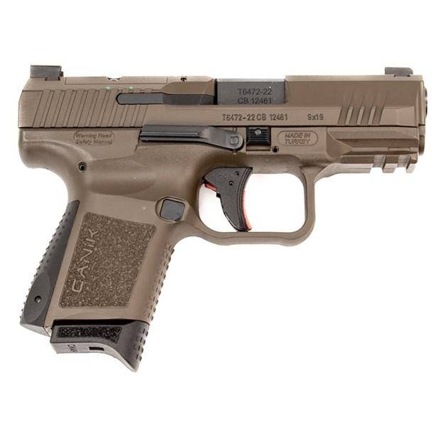 Canik TP9 Elite SC 9mm Luger 12rd Magazine 3.5" Barrel Patriot Brown w/Finger Extension- BLEMISHED