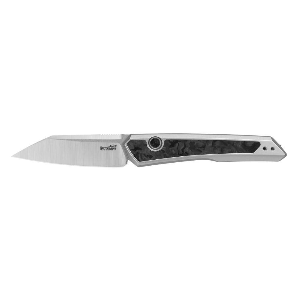Kershaw Launch 20 Automatic Folding Knife 3" Reverse Tanto Blade Silver and Black - Image 2
