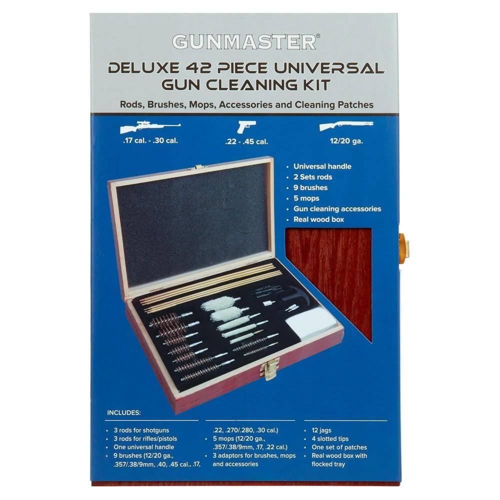 DAC Technologies Gunmaster Universal Cleaning Kit with Wood Case 42 Piece - Image 2