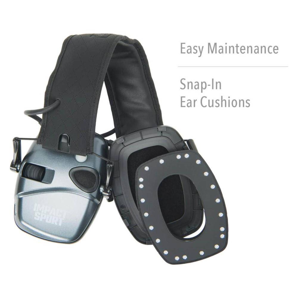 Howard Leight Impact Sport Shooting Electronic Ear Muffs with Bluetooth 21dB Charcoal Grey - Image 5