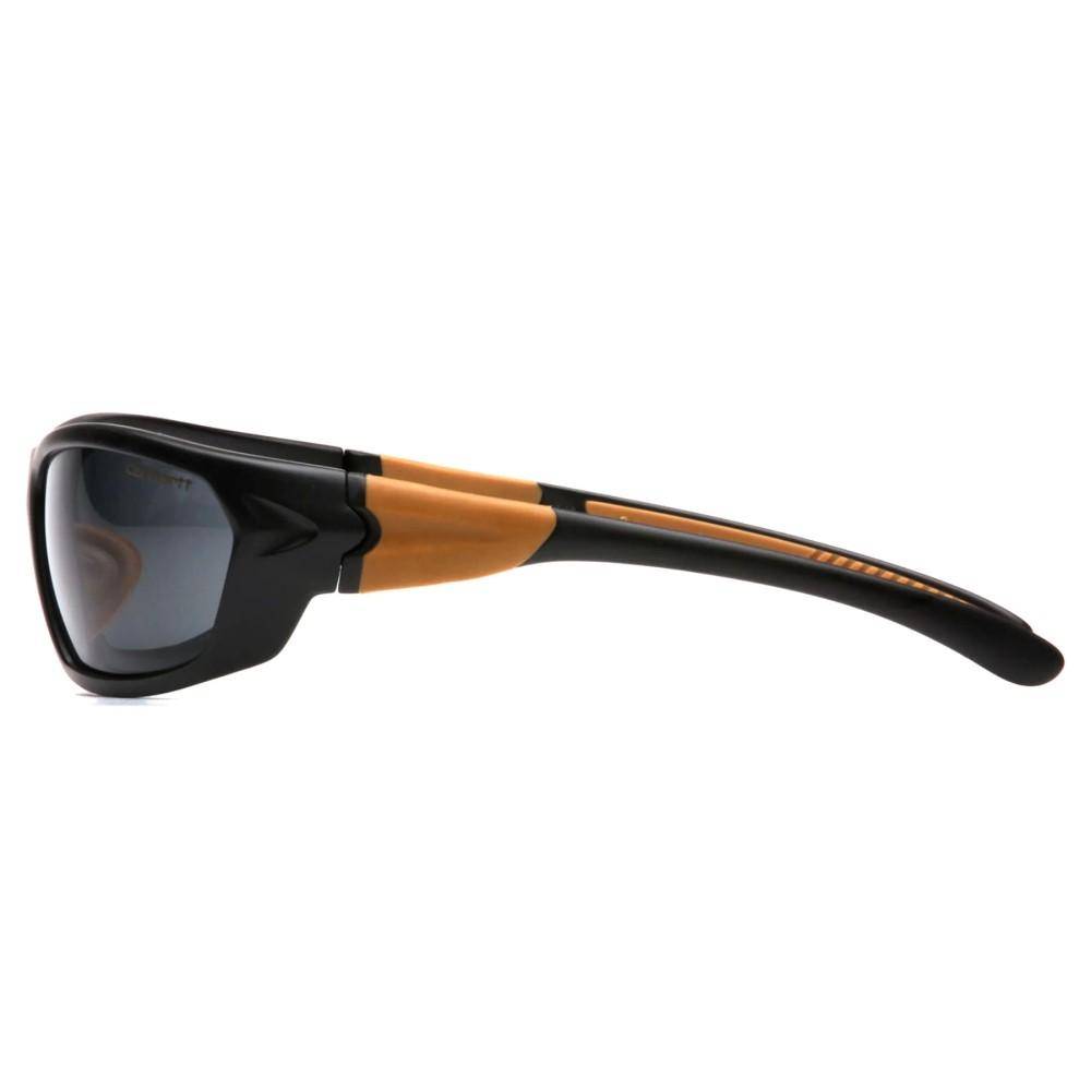 Pyramex Carbondale Heavy Duty Shooting Glasses Black and Tan with Grey Lens - Image 2