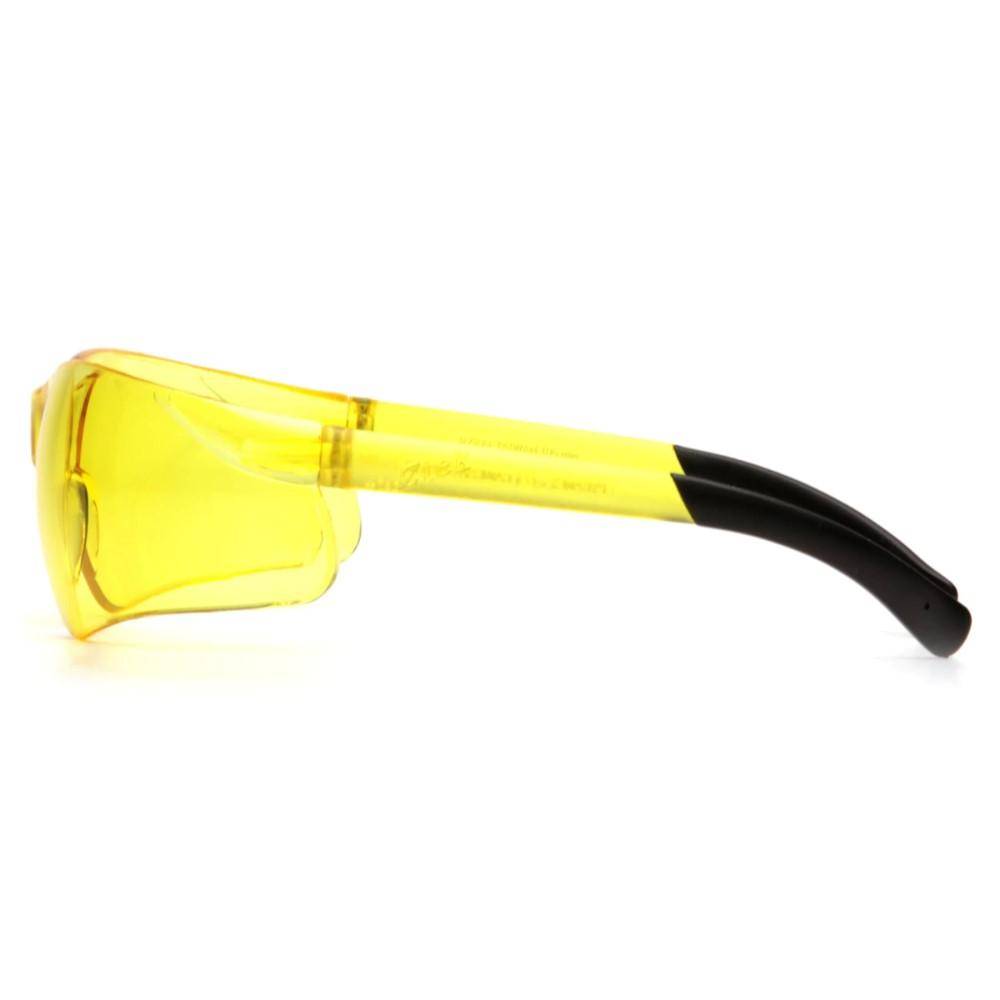 Pyramex Clear Mini Ztek Safety Glasses Amber with DP1000 32dB Earplugs - Image 2