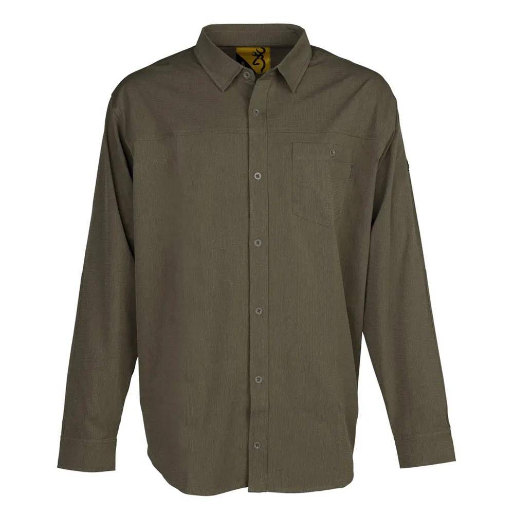 Browning Lightweight Button Down Long Sleeve Shirt Green 2XL