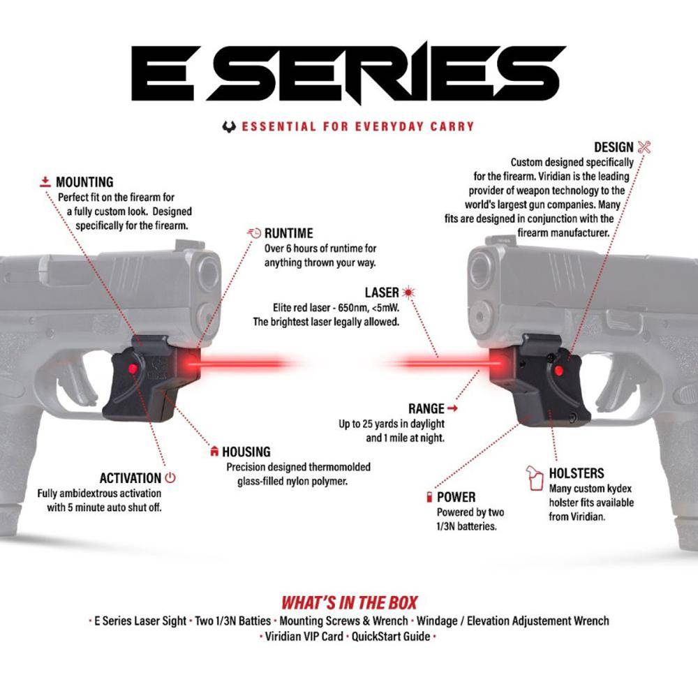 Viridian E Series Red Laser for Walther P22 Black - Image 3