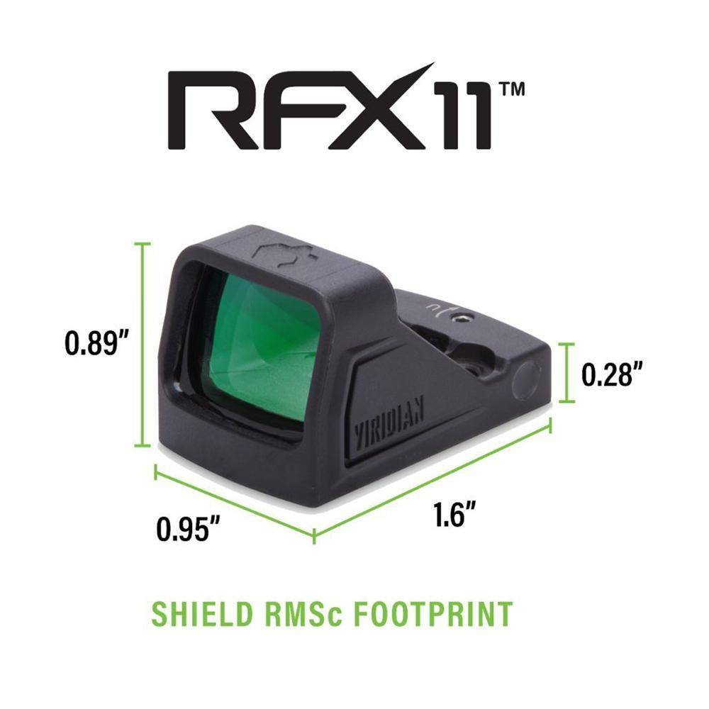Viridian RFX11 Green Dot Reflex Sight 1x16 Shield RMSc Footprint FDE - Image 3