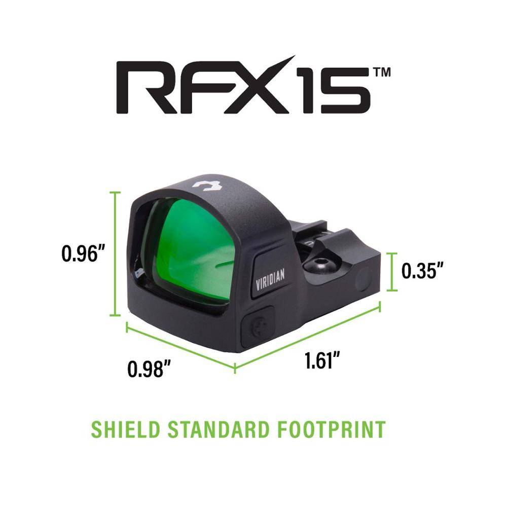 Viridian RFX15 Green Dot Reflex Sight Shield Footprint FDE - Image 3