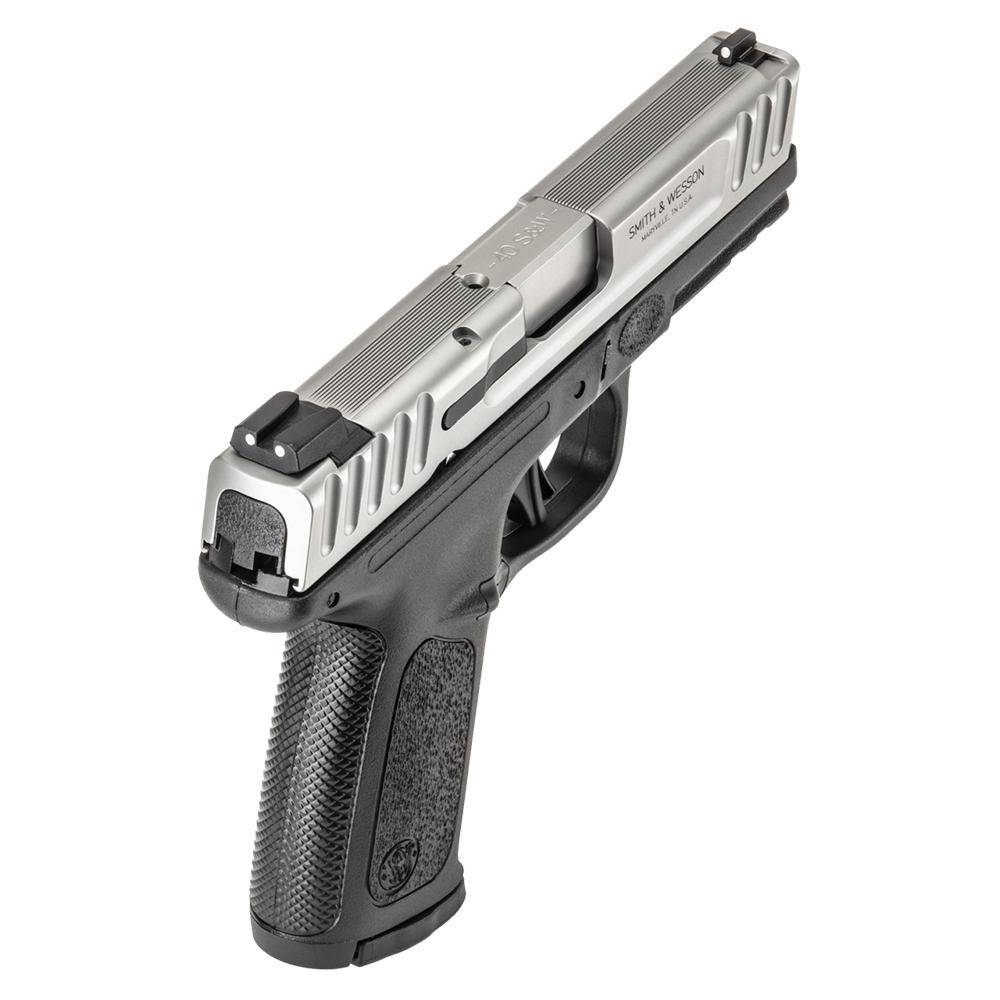 Smith & Wesson SD40 2.0 Handgun .40 S&W 14rd Magazine 4" Barrel 2-Tone Black and Silver No Thumb Safety - Image 3