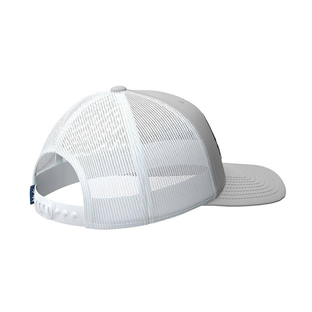 Huk Trophy Flag Trucker Hat Light Grey - Image 2