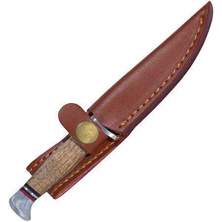 Roper Knives Deadwood Jr. Fixed Blade 3-1/4" Clip Point Blade Zebra Wood - Image 2