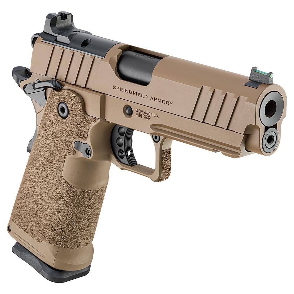 Springfield 1911 DS Prodigy Comp Handgun 9mm Luger 10rd Magazines(2) 4.25'' Barrel Coyote Brown - Image 2