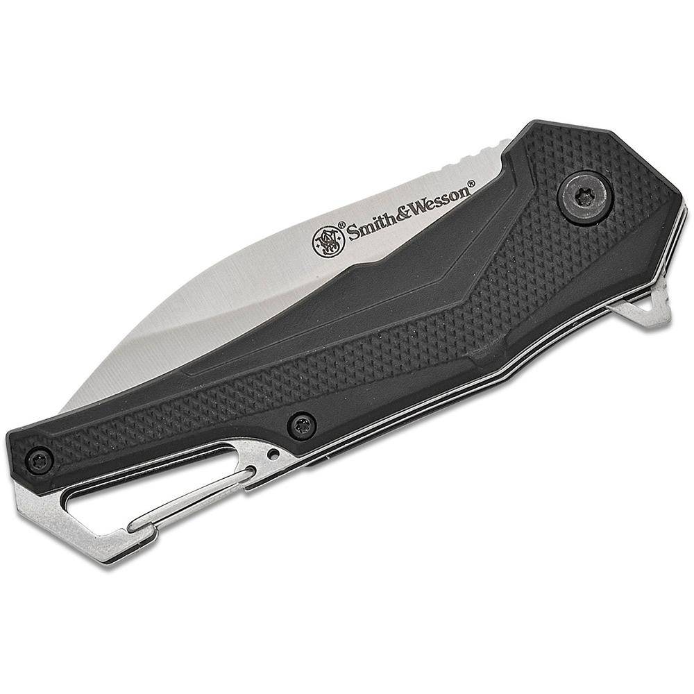 Smith & Wesson Oasis Carabiner Folding Knife 3" Drop Point Blade Black Box - Image 4