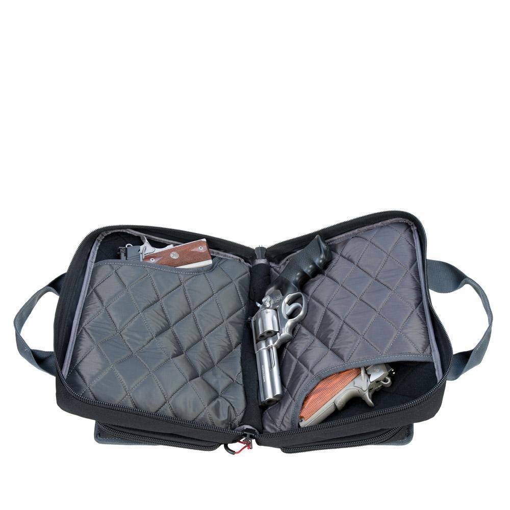 GPS Quad Handgun Range Bag with Mag Storage and Dump Cups Rifle Green and Khaki - Image 2