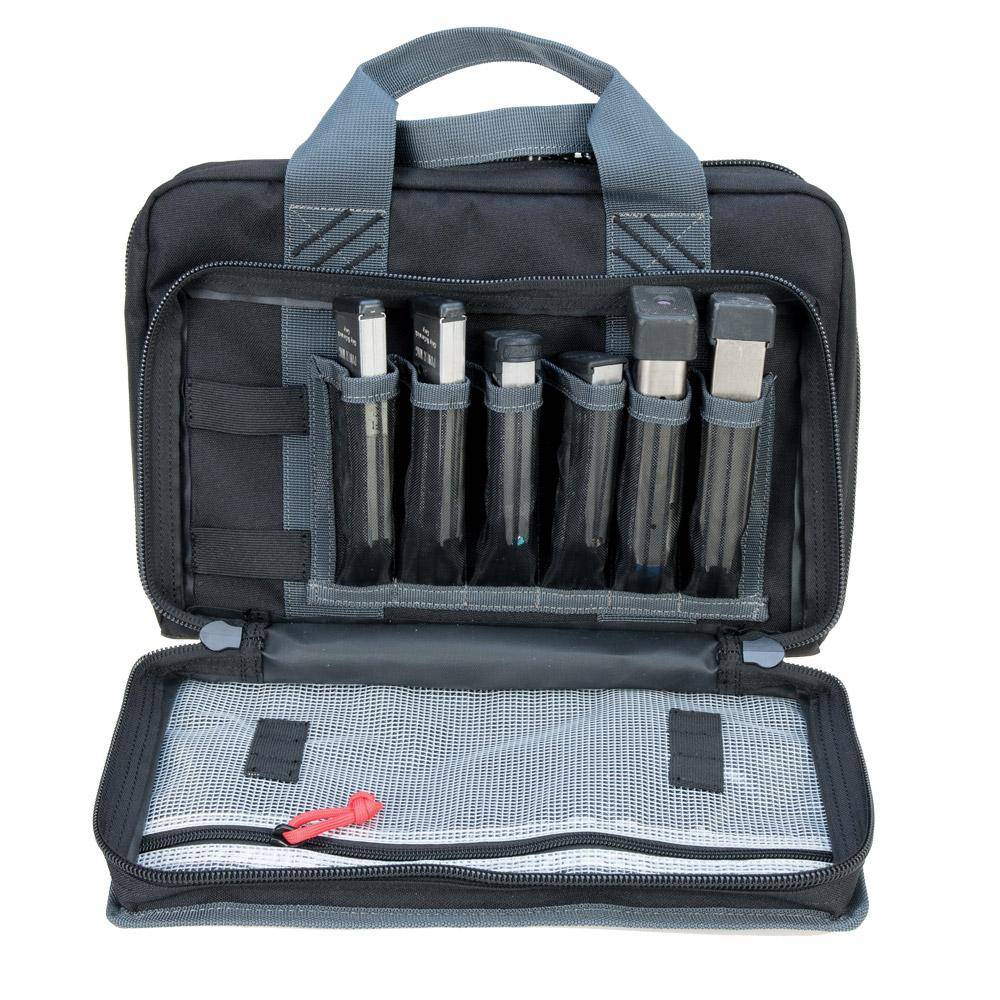 GPS Quad Handgun Range Bag with Mag Storage and Dump Cups Rifle Green and Khaki - Image 4