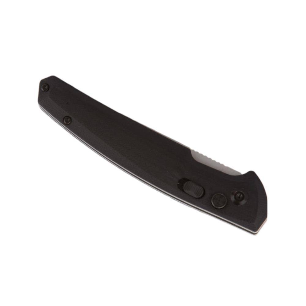 Telum Glaive Tactical Automatic Folding Knife 4" Drop Point Blade Black - Image 2