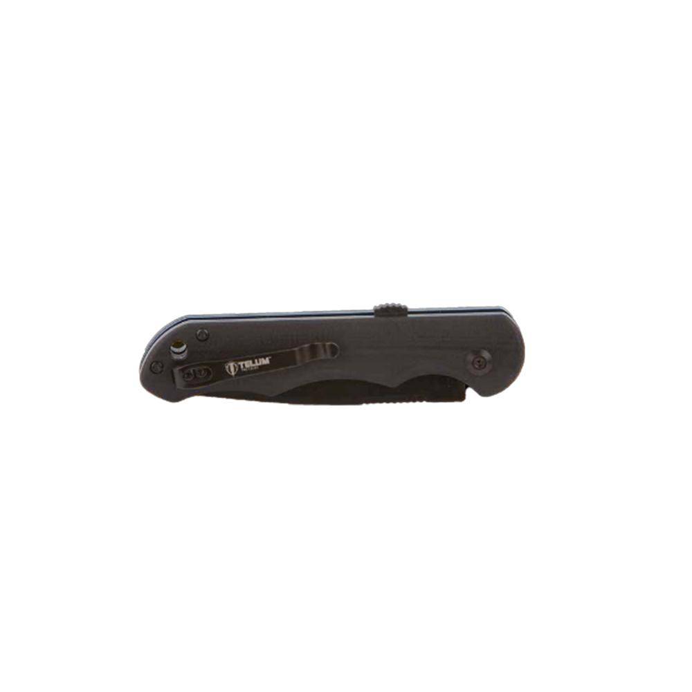 Telum Aftershock Tactical Automatic Knife 3-1/2" Tanto Blade Black - Image 2