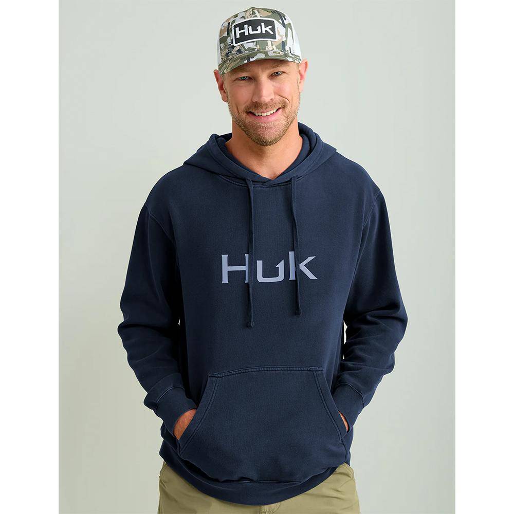 Huk Huk'd Up Logo Long Sleeve Hoodie Naval Academy S - Image 2