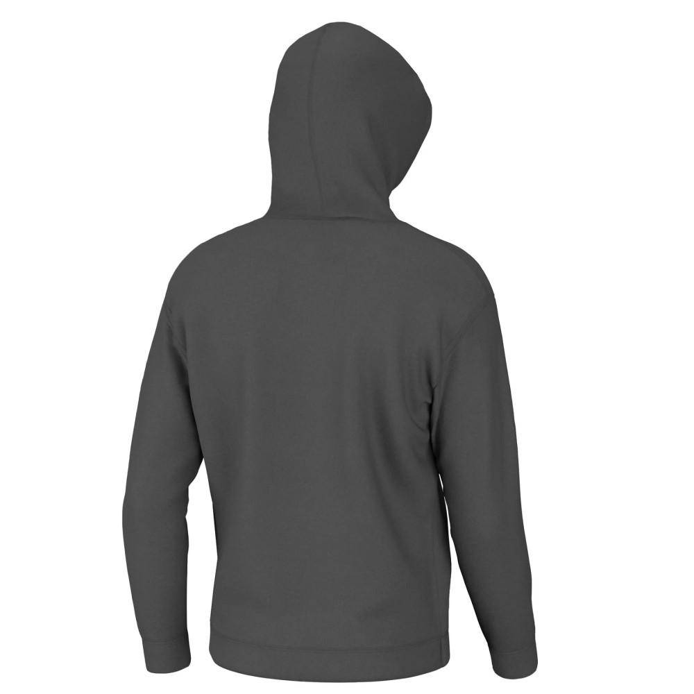 Huk Huk'd Up Logo Long Sleeve Hoodie Volcanic Ash 2XL - Image 2