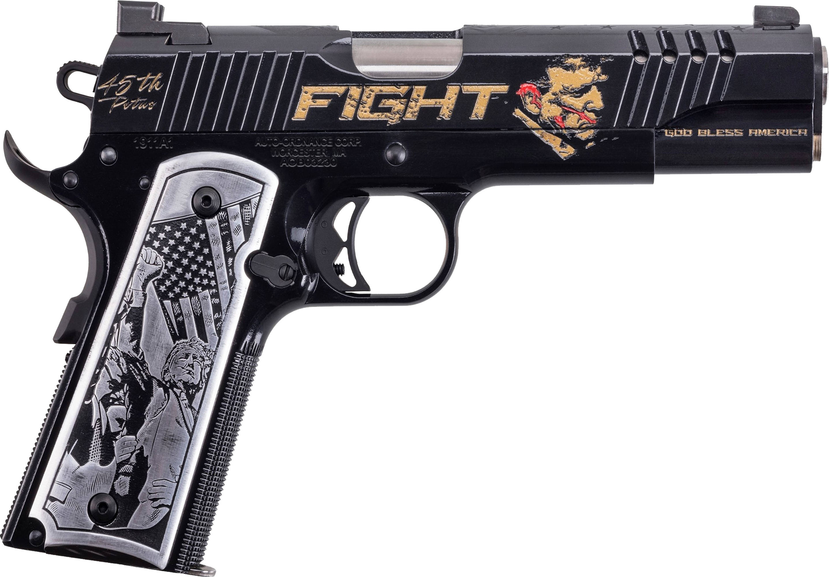 Auto-Ordnance Trump Fight 1911 Handgun .45 ACP 7rd Magazine 5" Barrel