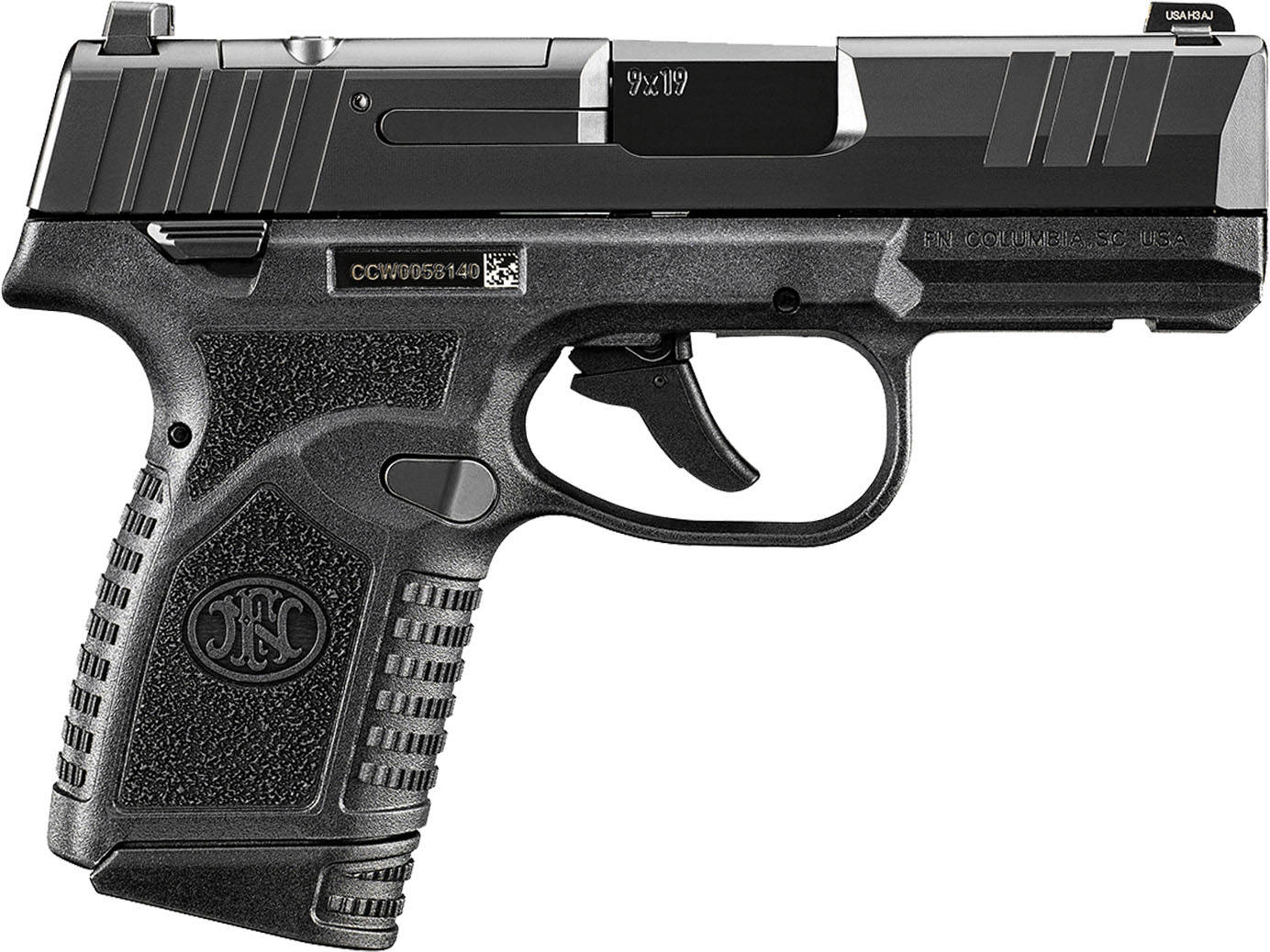 FN Reflex MRD Manual Safety Handgun 9mm Luger 10rd Magazines(2) 3.3" Barrel Black