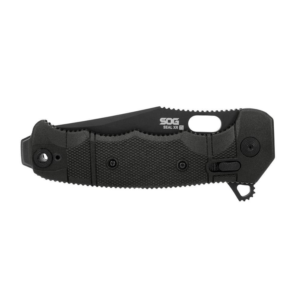 SOG Knives Seal XR Ti Folding Knife 3-9/10" Clip Point Blade Black - Image 5