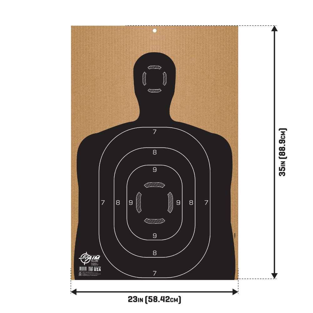 Allen EZ Aim Silhouette Corrugated Shooting Target B27 23" x 35" - Image 4