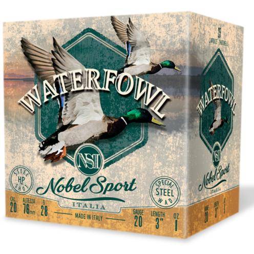 Nobel Sport Steel Waterfowl 20 Shotshells 20ga 1oz 3" 1450 fps #2 25/ct