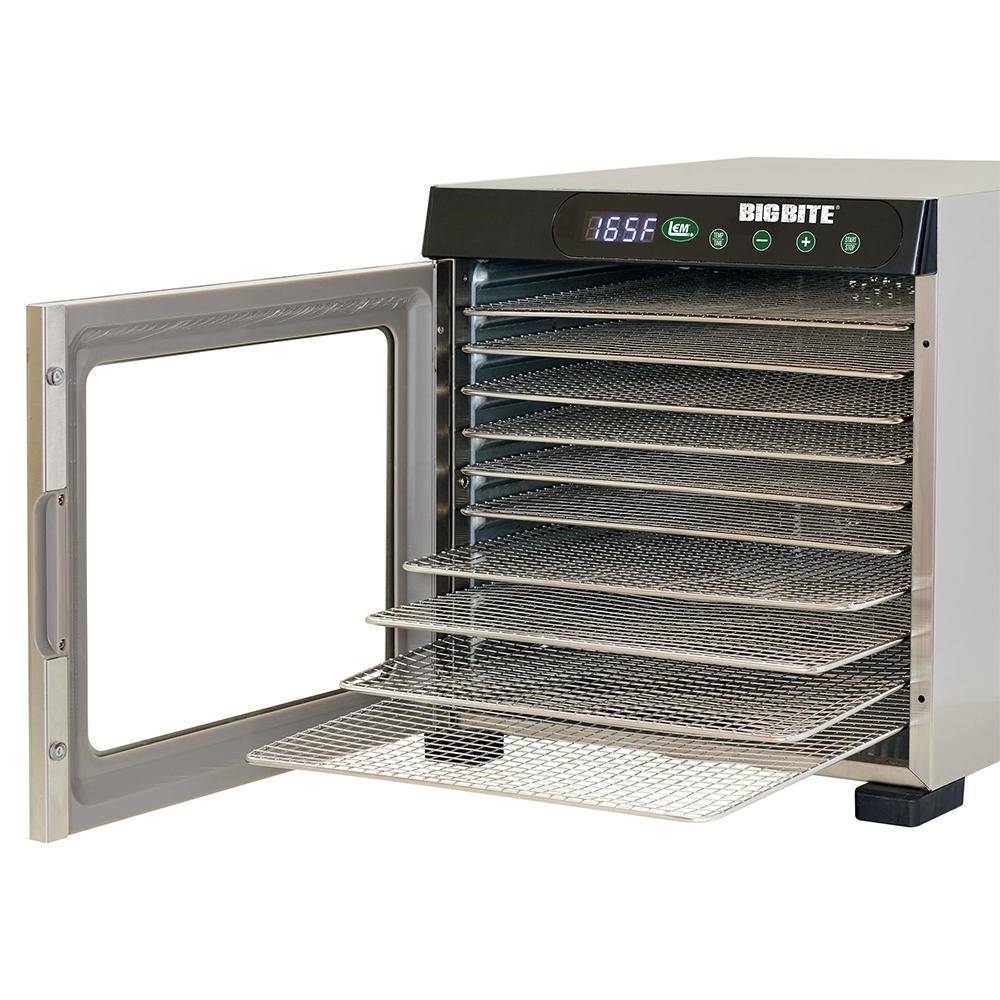 LEM BigBite 10-Tray Stainless Steel Dehydrator - Image 3
