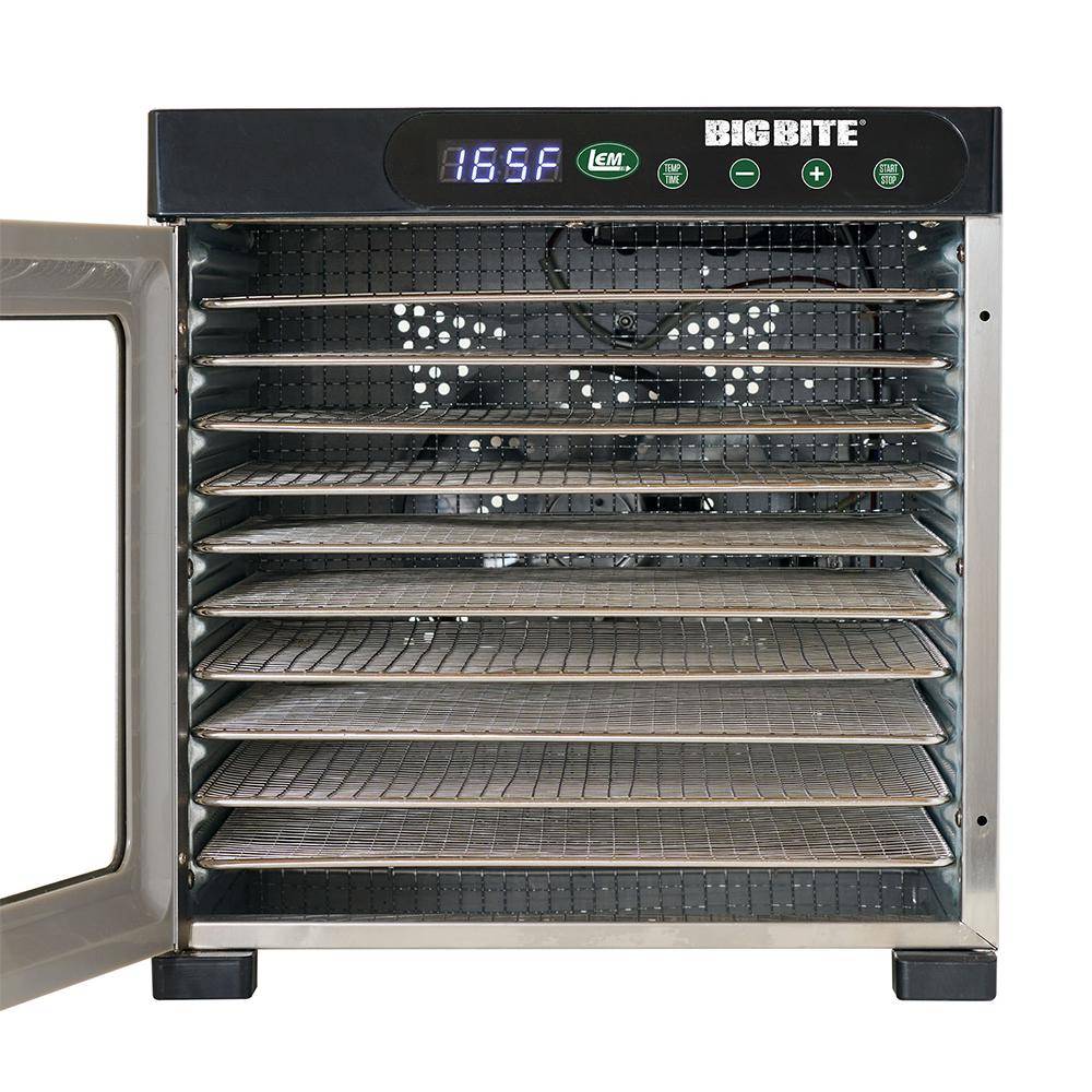 LEM BigBite 10-Tray Stainless Steel Dehydrator - Image 4