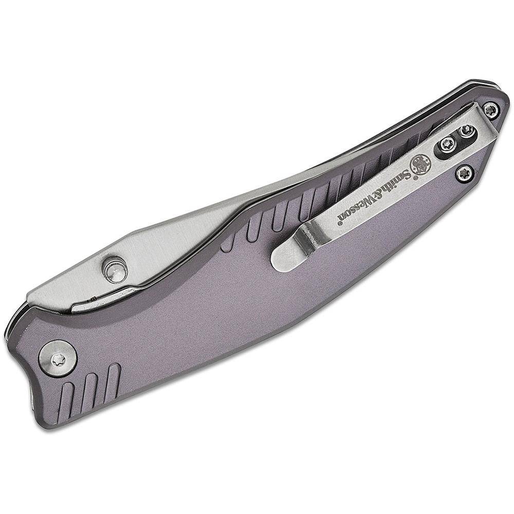 Smith & Wesson Black Ops Folding Knife 3-1/2" Clip Point Blade Slate Grey - Image 4