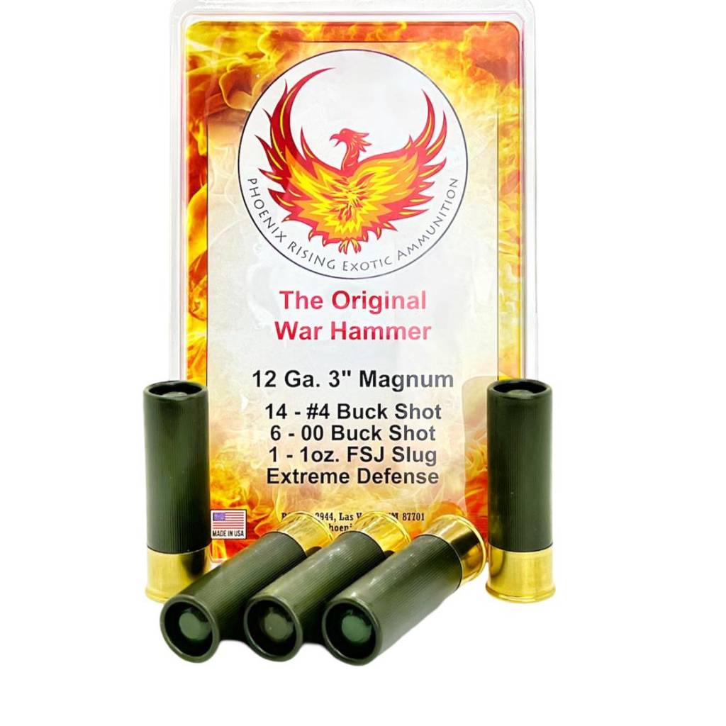 Phoenix Rising Original Thor's Hammer Shotshell 12ga 2-3/8" 14-#8 Buckshot 6-00 Buckshot 1-7/8oz Slug 5/ct
