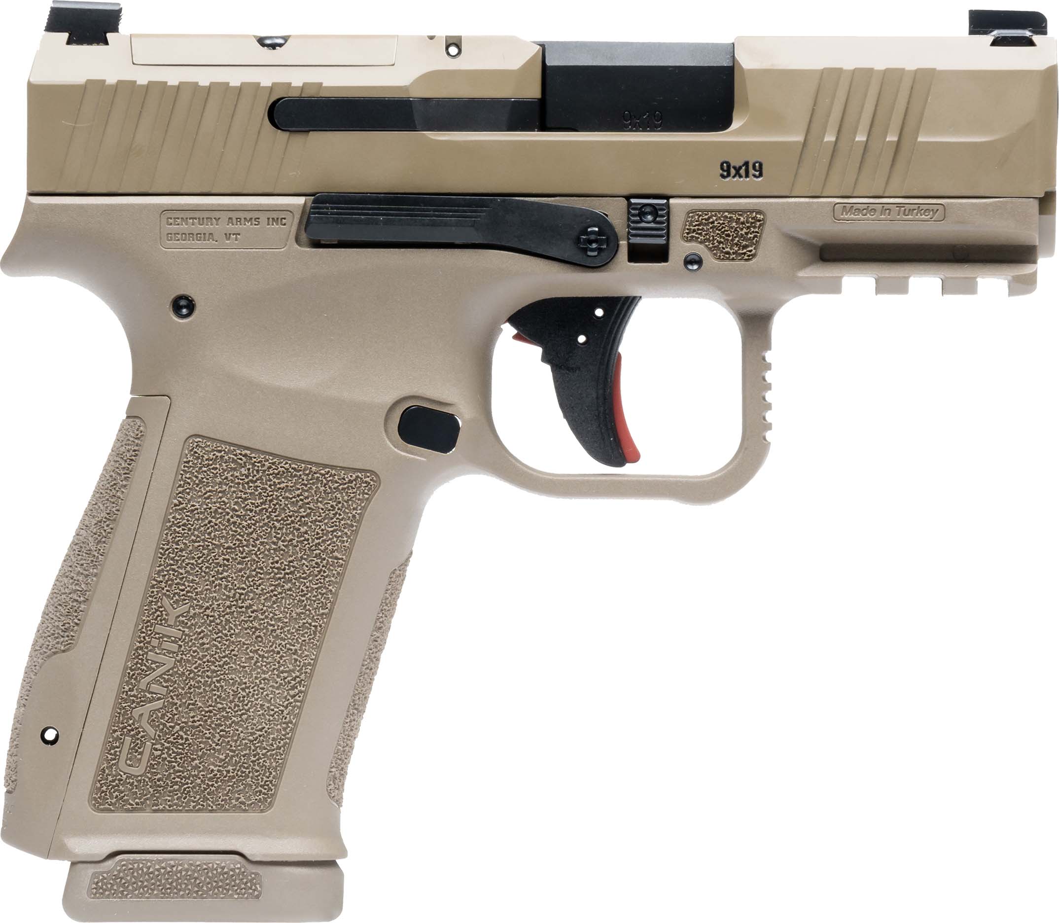 Canik Mete MC9L Handgun 9mm Luger 17rd Magazines(2) 3.18" Barrel Optic Ready FDE