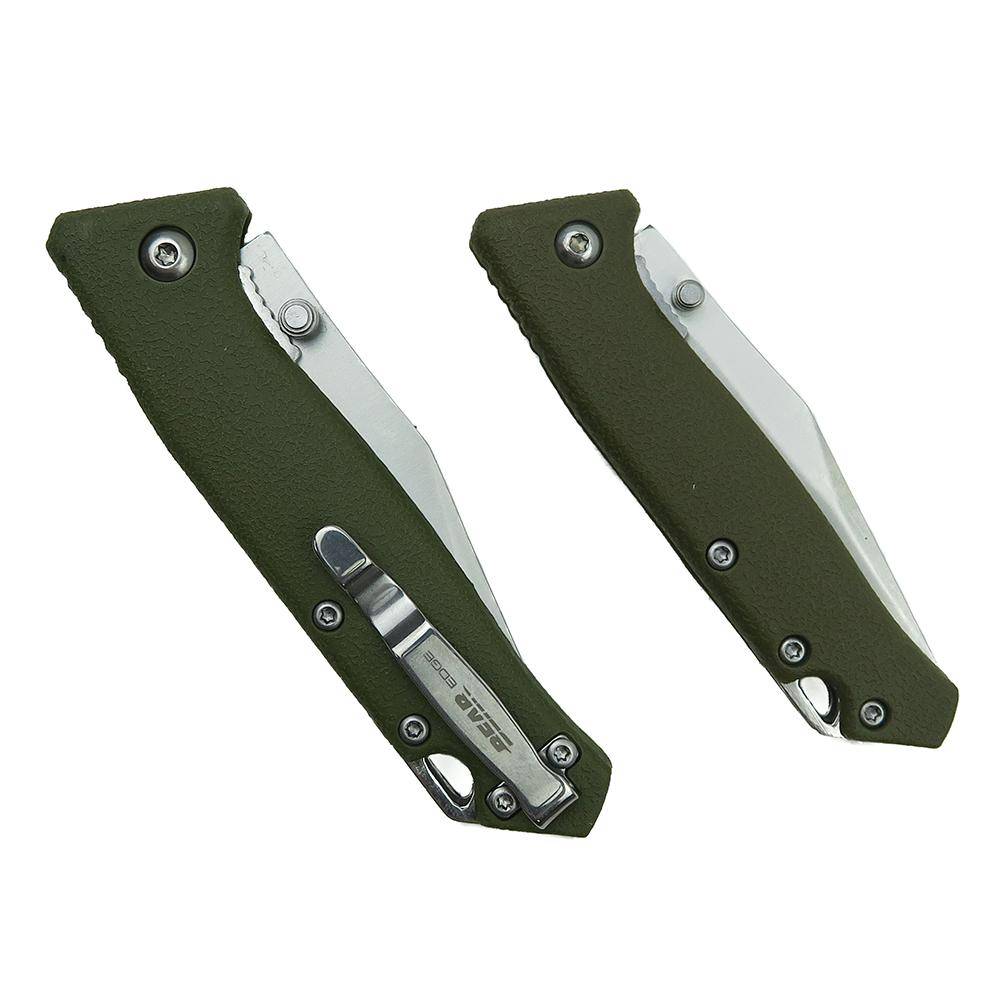 Bear & Son Limited Edition Gift Tin Two Folding Knife Combo Set OD Green - Image 3