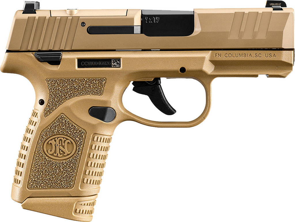 FN Reflex MRD Manual Safety Handgun 9mm Luger 10rd Magazines(2) 3.3" Barrel FDE