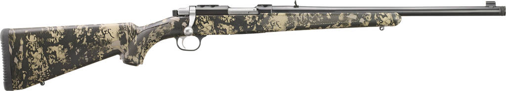 Ruger 77/357 Rifle .357 Mag 5rd Capacity 18.50" Blued Alloy Steel Barrel Kryptek Obskura Nox Camo Synthetic Stock
