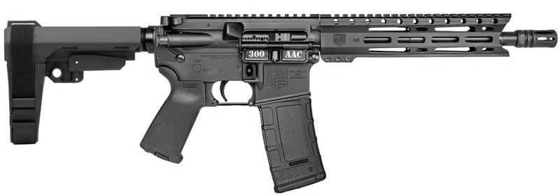 Diamondback DB15 Pistol .300 Blackout 30rd Magazine(1) 10" Barrel 9" M-LOK Rail SBA3 Brace Black