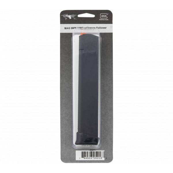 Glock 17/34 Handgun Magazine 9mm Luger 33/rd Orange Follower (pkg)