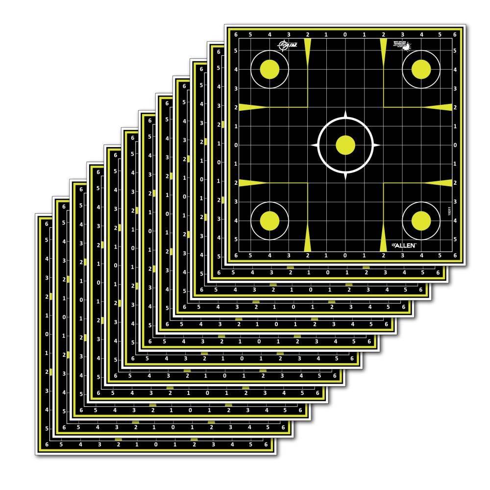 Allen EZ Aim Non-Adhesive Splash Target 12.5" Black and Yellow 30 per Pad