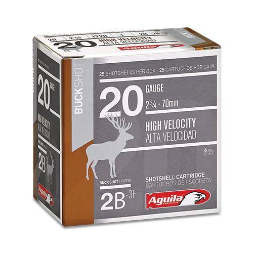 Aguila Hunting Shotshells 20 ga 2-3/4" 1oz 1220 fps #2 Buck 25/ct