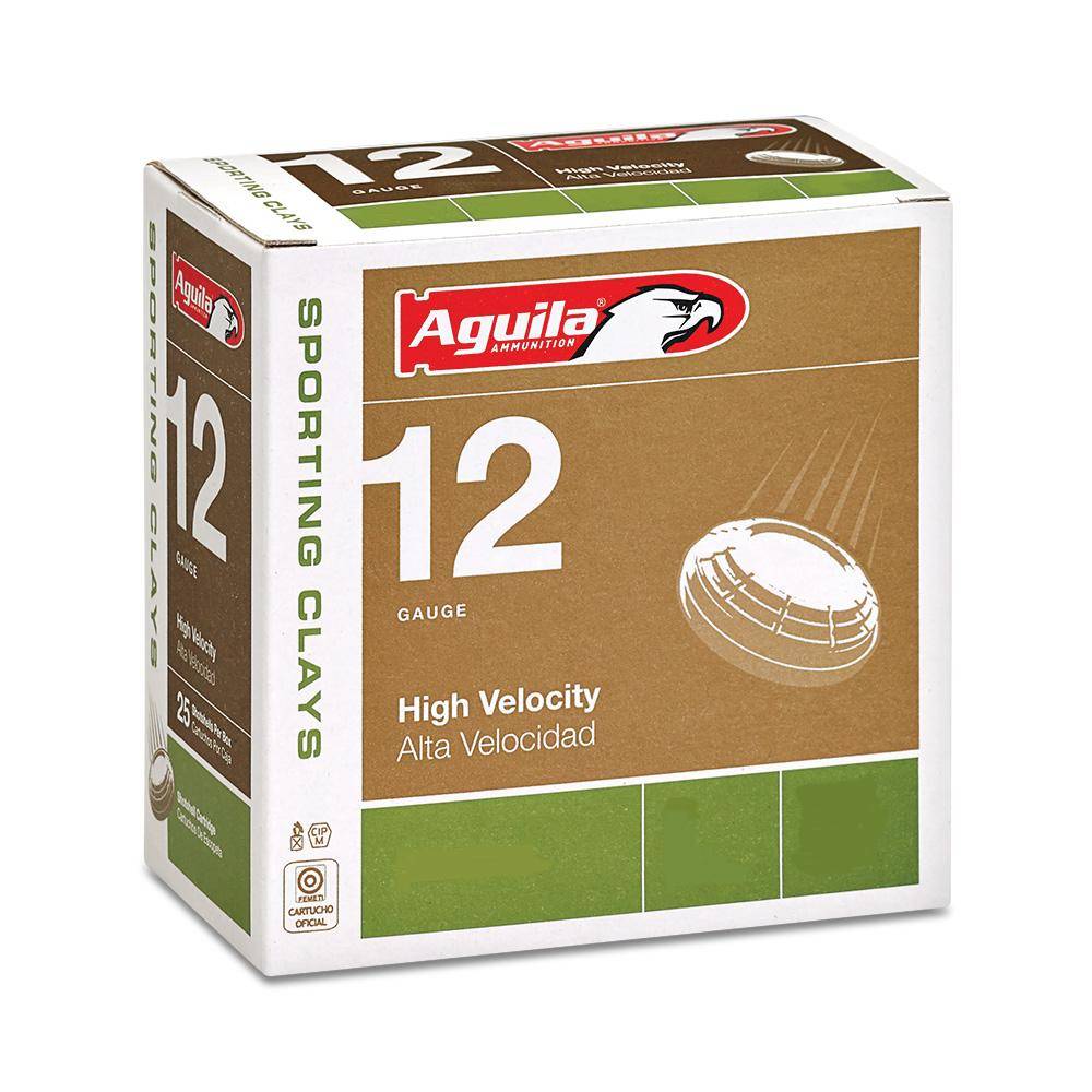 Aguila High Velocity Sporting Clays Shotshells 12 ga 2-3/4" 1-1/8oz 1325 fps #7.5 25/ct